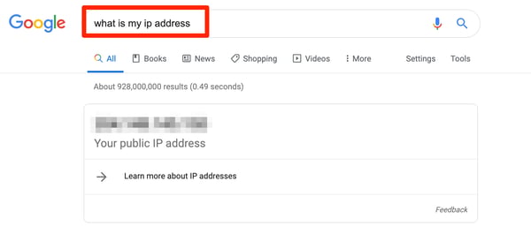 谷歌搜索的IP地址