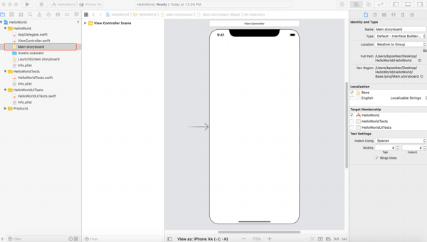 Xcode中的iPhone用户界面